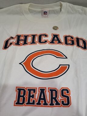 Vintage NFL Chicago Bears Short Sleeve T-Shirt White XL Pre Shrunk 100% Cotton
